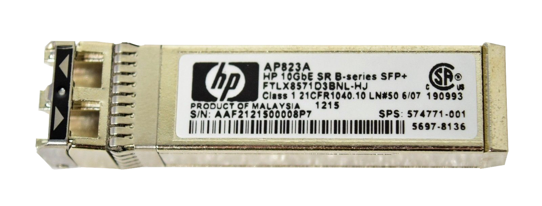AP823A I Genuine HP 10GbE Short Wave SFP+ Module - 1 x 10GBase-SW Transceiver