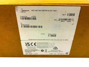 JL272A I Open Box HPE 3m X240 100G QSFP28 DAC Cable
