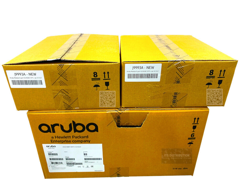 JL095A I New Bundle HPE Aruba 5406R 16-Port SFP+ No PSU v3 zl2 Switch + J9993A