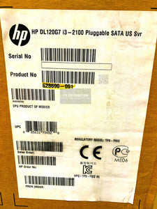 628690-001 I Open Box HP ProLiant DL120 G7 1U SATA Rack Server i3-2100