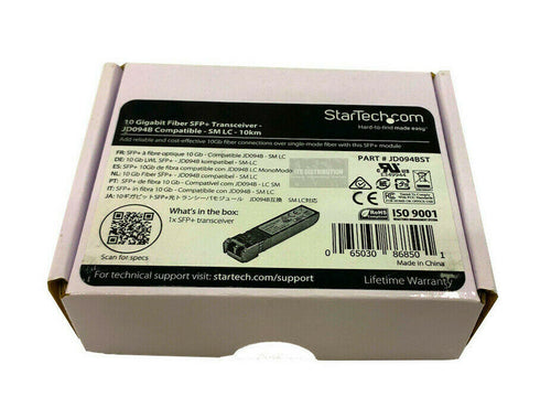 JD094BST I Open Box StarTech SFP+ Module 10GBASE-LR 10GbE Single Mode Fiber