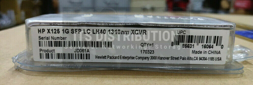 JD061A I Genuine New Sealed HPE X125 1G SFP LC LH40 1310nm Transceiver