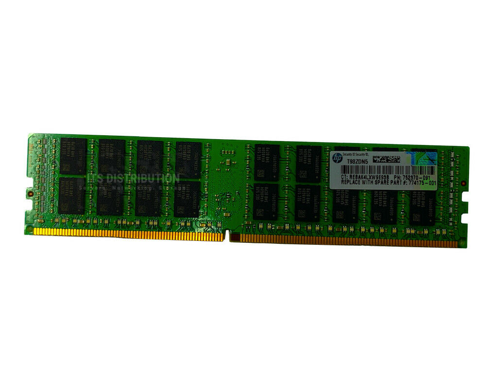 728629-B21 I GENUINE HP 32GB DDR4 SDRAM Memory Module 1 x 32 GB 2133 MHz