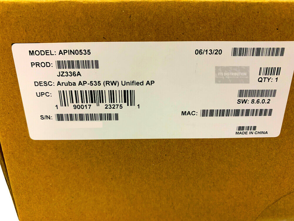 JZ336A I New Sealed HPE Aruba AP-535 RW Dual Radio Unified Wireless Ac ...