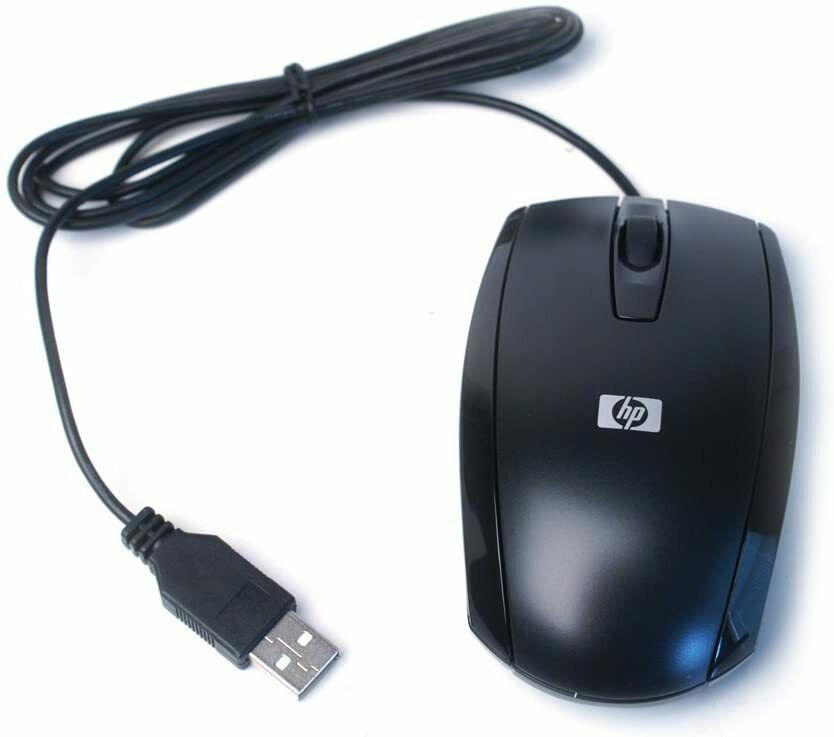 505062-001 I New Genuine HP Optical Wired USB Scroll Black Mouse
