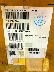 351655-D72 I Open Box HP Fixed Cord Power Distribution Unit PDU + Extension Bars