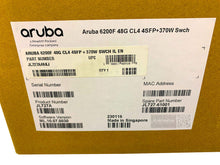 Load image into Gallery viewer, JL727A I New Sealed HPE Aruba 6200F 48G Class4 PoE 4SFP+ 370W Switch