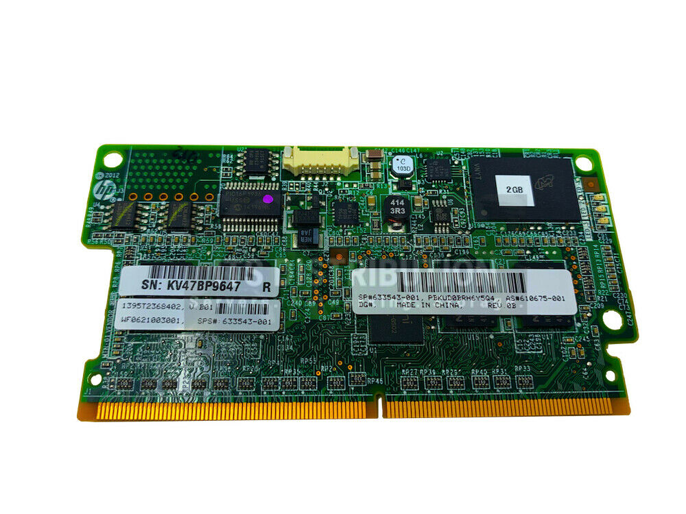 633543-001 I HP Smart Array P822 2GB Flash Backed Write Cache (FBWC) Memory Mod