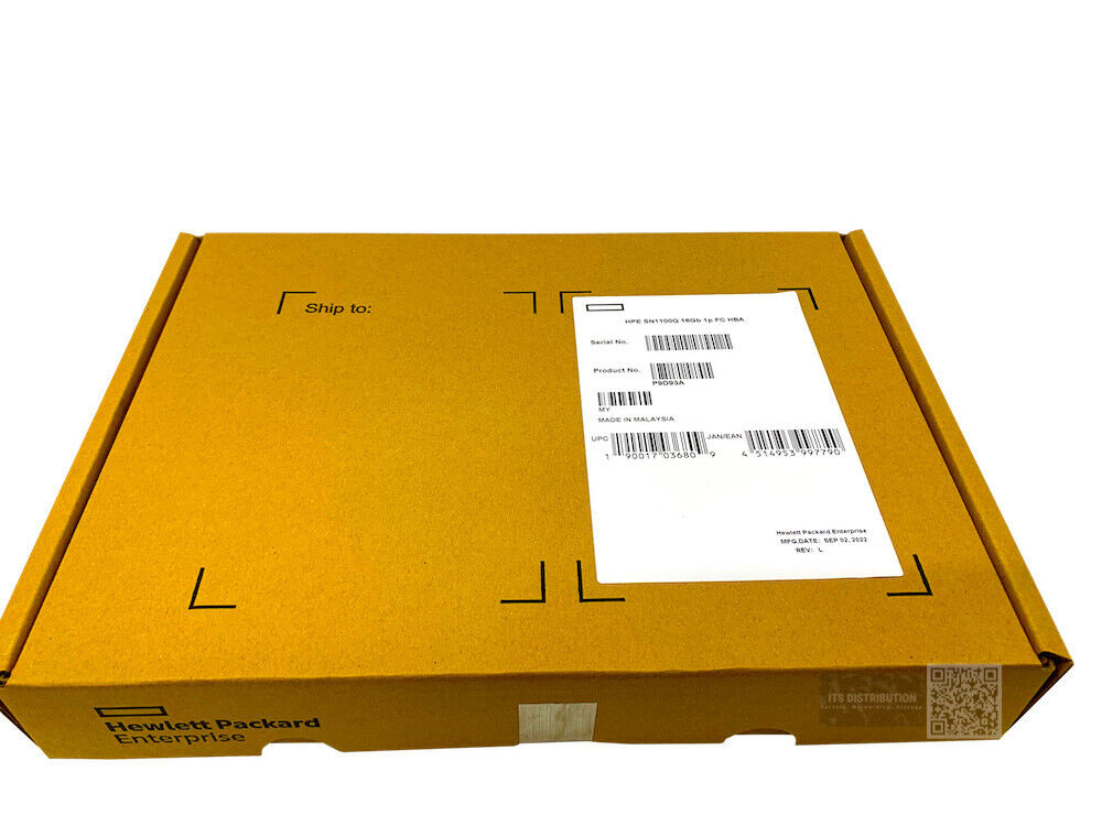 P9D93A I Brand New HPE StoreFabric SN1100Q 16GB 1P FC HBA SFP+ 853010-001
