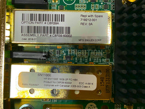 C8R39A I Open Box HPE StoreFabric SN1100E 16Gb Dual Port Fibre Channel HBA