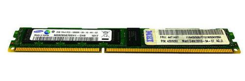 43X5051 I IBM 44T1497 2GB PC3-10600R DDR3-1333 ECC VLP Memory