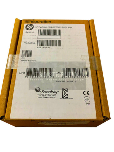 629142-B21 I Brand New Sealed HPE FlexFabric 10Gb 2-Port 554FLR-SFP+ Adapter