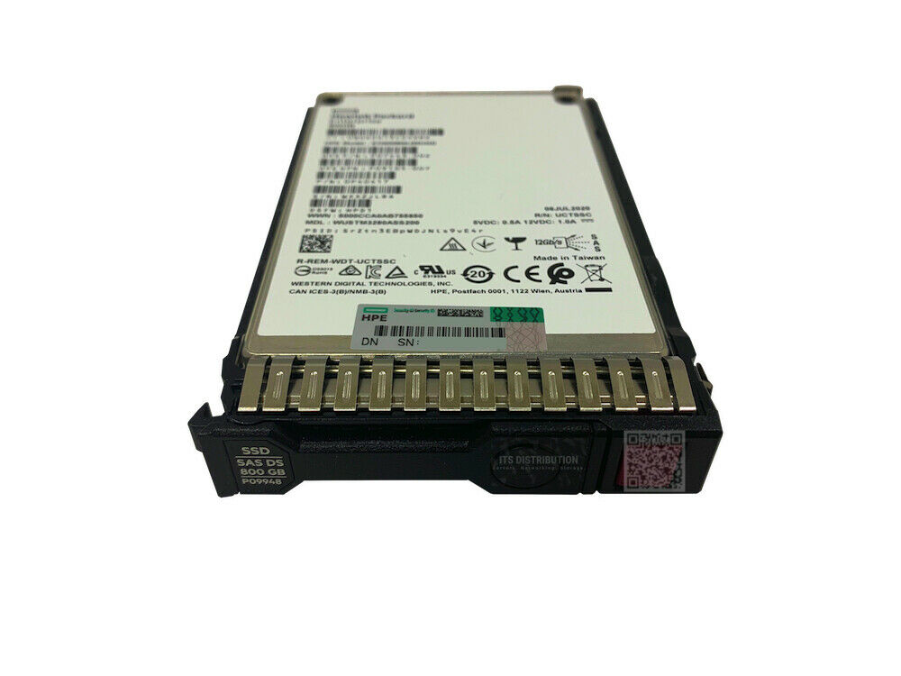 P09100-B21 I HPE 800GB SAS Write Intensive SFF SC DS SSD 12Gb/s P09948-001