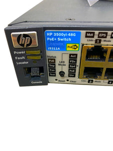 J9311A I HP ProCurve 3500yl-48G-PoE+ Layer 3 Switch (Port 37 PoE Failure)