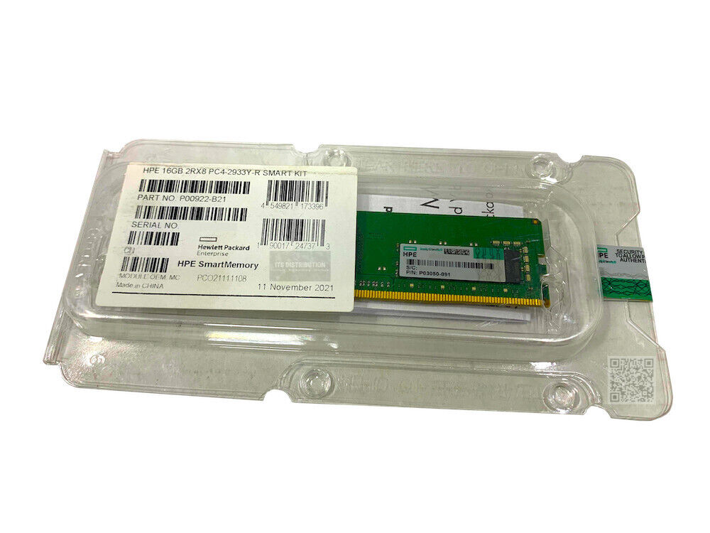 P00922-B21 I New Retail HPE 16GB 2RX8 PC4-2933Y-R Smart Memory Kit P06188-001