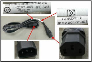 142263-006 I Genuine HP Power Distribution Unit (PDU) Power Cord (Black) 4.5 ft
