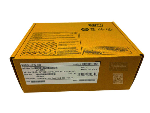 JW166A I Brand New Aruba AP-205H Hospitality 802.11ac Dual 2x2:2 Radio Int AP