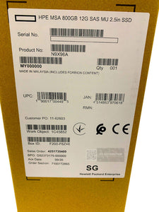 N9X96A I New Sealed HPE MSA 800GB 12G SAS Mixed Use SFF 2.5 SSD 841505-001