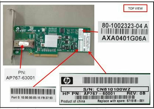AP767A I HP StorageWorks 41B 4Gb PCI-e FC HBA 571518-001