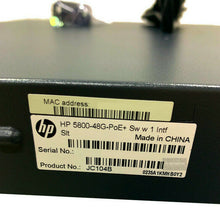 Load image into Gallery viewer, JC104B I HPE FlexFabric 5800 48G PoE+ 1-slot Switch