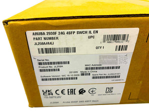 JL259A I Brand New Sealed HPE Aruba 2930F 24G 4SFP Switch