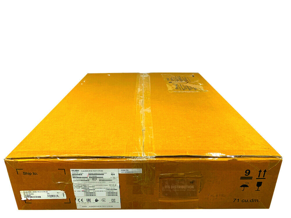 JL624A I Open Box HPE Aruba 8325-48Y8C Front-To-Back 6 Fans & 2PSU Switch Bundle