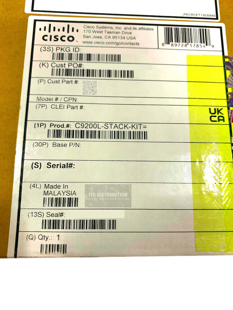 C9200L-STACK-KIT= I New Cisco Catalyst 9200L Stacking Module StackWise ...