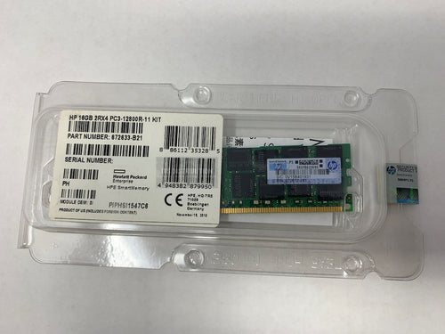 672633-B21 I GENUINE New Sealed HP 16GB (1x16GB) Dual Rank x4 PC3-12800R Memory