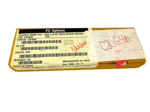 73P3840 I GENUINE New Sealed IBM 256MB DDR2 SDRAM Memory Module 256MB (1 x 256)