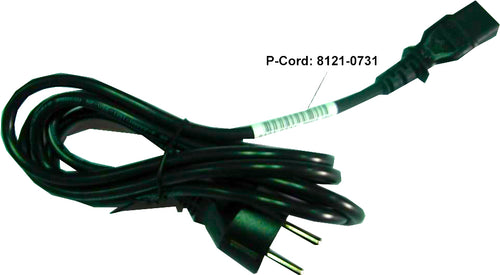 8121-0731 I New Genuine HP Power Cord (Black) 18 AWG, 3 Conductor, 1.9m (6.25ft)