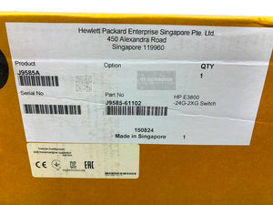 J9585A I Brand New Sealed HPE 3800-24G-2XG Switch