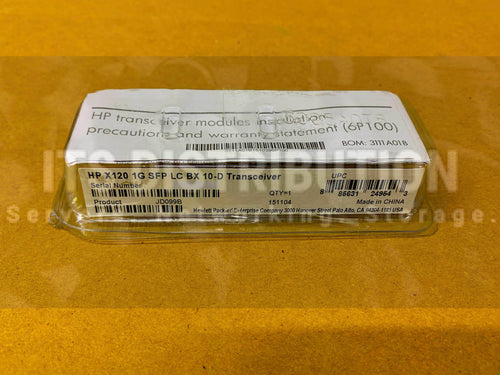 JD099B I Genuine Open Box HPE Gigabit Ethernet SFP (mini-GBIC) Transceiver