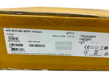 Load image into Gallery viewer, JH146A I Brand New Factory Sealed HPE 5510 48G 4SFP+ HI 1-Slot Switch (No PSU)